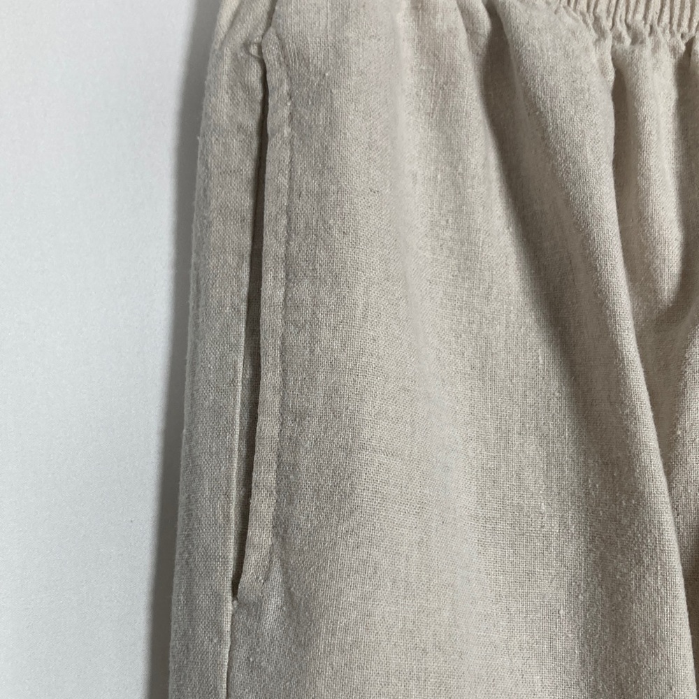 2/$12 Bon Worth Linen Blend Pull On Trousers/Slacks Resortwear Vacation Travel - Picture 5 of 8